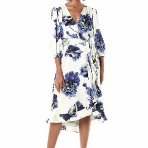 NWT Gabby Skye Floral Print Wrap Dress sz 12